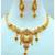 Micro gold plated designer leaf necklace with earring