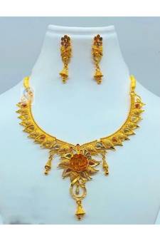 Most Selling Design High Gold Micro Plated Flower Set With Earring