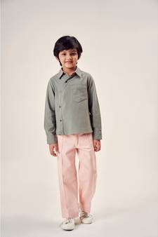 multicolor COTTON ASSYMMETRIC CASUAL SHIRT