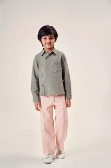 multicolor COTTON ASSYMMETRIC CASUAL SHIRT