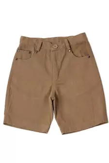 brown COTTON KHAKI BOARD SHORTS