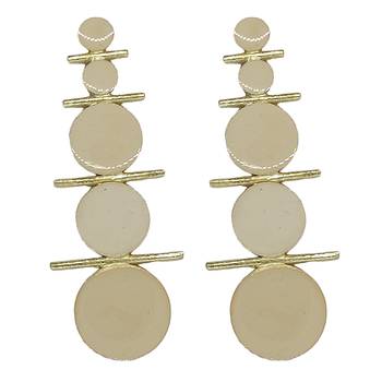 Soul Beige Brass & Sterling Silver layer Drops & Danglers WeddingParty Handmade Earrings 1