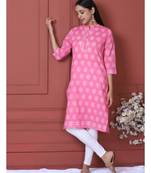 Pink Printed Kurta
