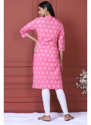 Pink Printed Kurta 3
