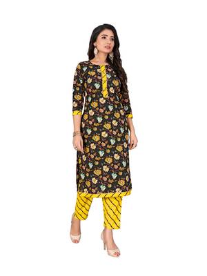 Black printed cotton ethnic-kurtis 5