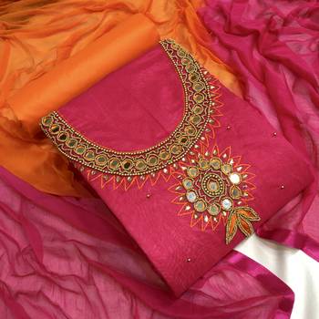 VredeVogel Red Modal  Unstiched Dress Materials 1