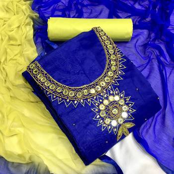 VredeVogel Royal blue Modal  Unstiched Dress Materials 1