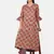 BROWN PRINTED KURTA AND BOTTOM