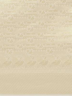 White woven faux silk saree with blouse 3