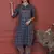 INDIGO PRINTED KURTA AND BOTTOM