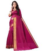 Rani Pink  Kota Silk saree with blouse piece