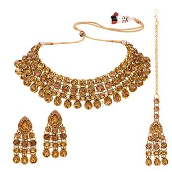 Brown crystal necklaces 1