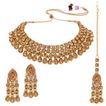 Brown crystal necklaces 1