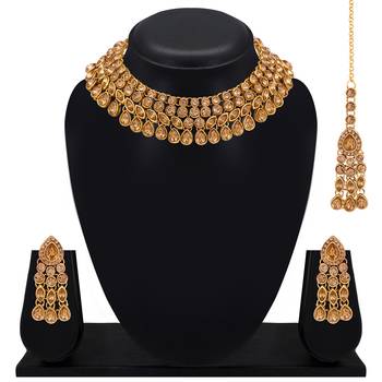 Brown crystal necklaces 2
