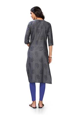 Grey printed cotton cotton-kurtis 2