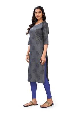 Grey printed cotton cotton-kurtis 5