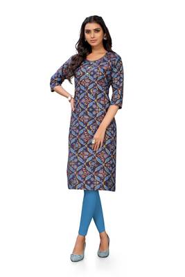 Black printed cotton cotton-kurtis 1