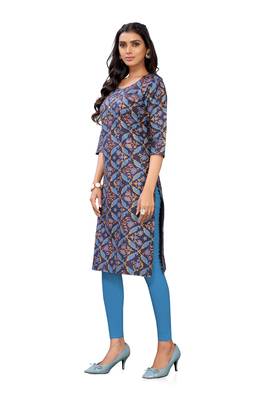 Black printed cotton cotton-kurtis 4