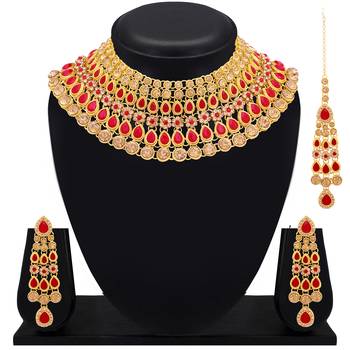 Red crystal necklaces 2