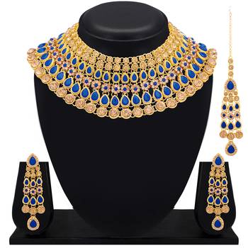 Blue crystal necklaces 2