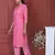 PINK PRINTED KURTA AND BOTTOM