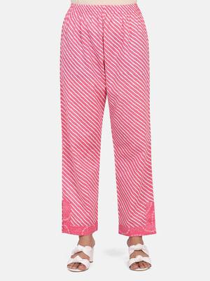 Pink Printed Kurta And Bottom 8