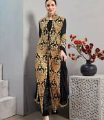 Black embroidered georgette salwar