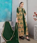 Green embroidered georgette salwar