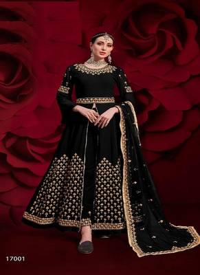 Black embroidered georgette salwar 2