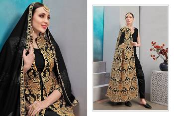 Black embroidered georgette salwar 2