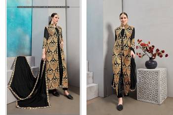 Black embroidered georgette salwar 3