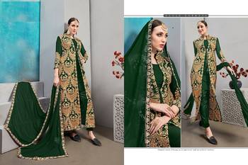 Green embroidered georgette salwar 2