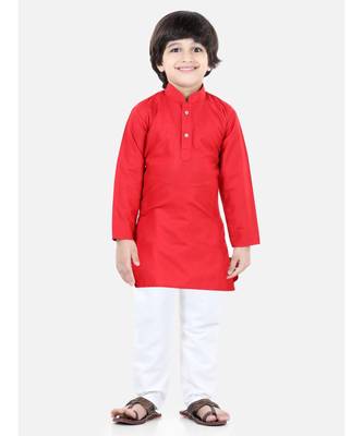 red Patan Patola Jacket Kurta Pajama 3 piece set 2