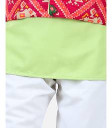 green Patan Patola Jacket Kurta Pajama 3 piece set