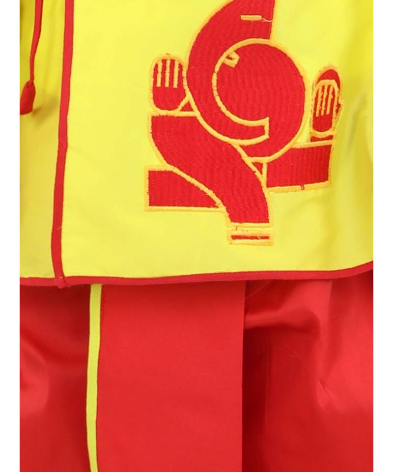 yellow Boys Front Open Full Sleeve Dhoti Kurta