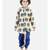 Blue Silk  stitched printed   sherwani &   dhoti