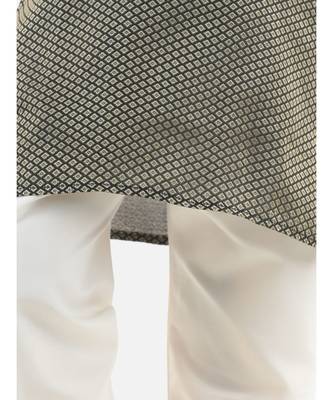 Black Silk  stitched printed   kurta &   pyjama 2