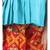 Blue Silk  stitched printed   top &   dhoti