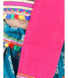 pink   GirlsMor Print Chaniya Choli With Frill Dupatta