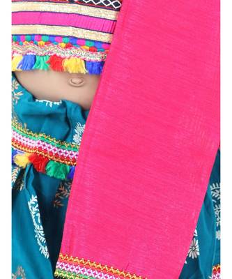 pink   GirlsMor Print Chaniya Choli With Frill Dupatta 2