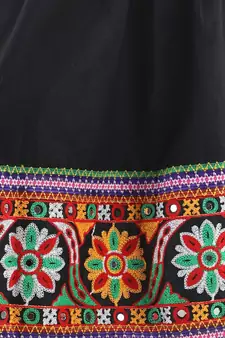 Black  Bandhani halter neck chaniya choli