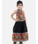 Black  Bandhani halter neck chaniya choli