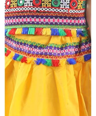 Yellow  Bandhani halter neck chaniya choli 2