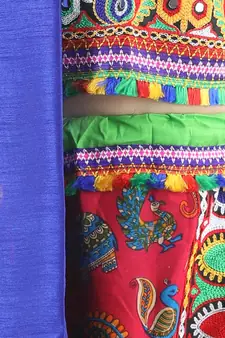 Green  Double Panel Cotton Chaniya Choli