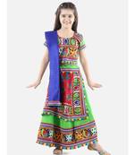 Green  Double Panel Cotton Chaniya Choli