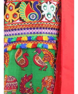Yellow  Double Panel Cotton Chaniya Choli 2