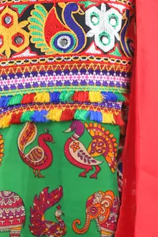 Yellow  Double Panel Cotton Chaniya Choli