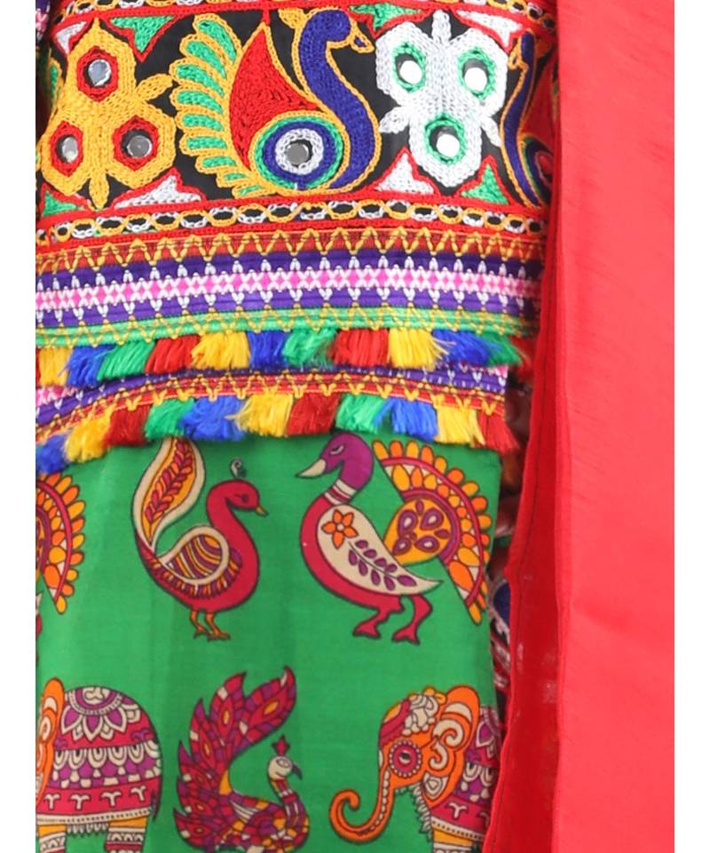 Yellow  Double Panel Cotton Chaniya Choli