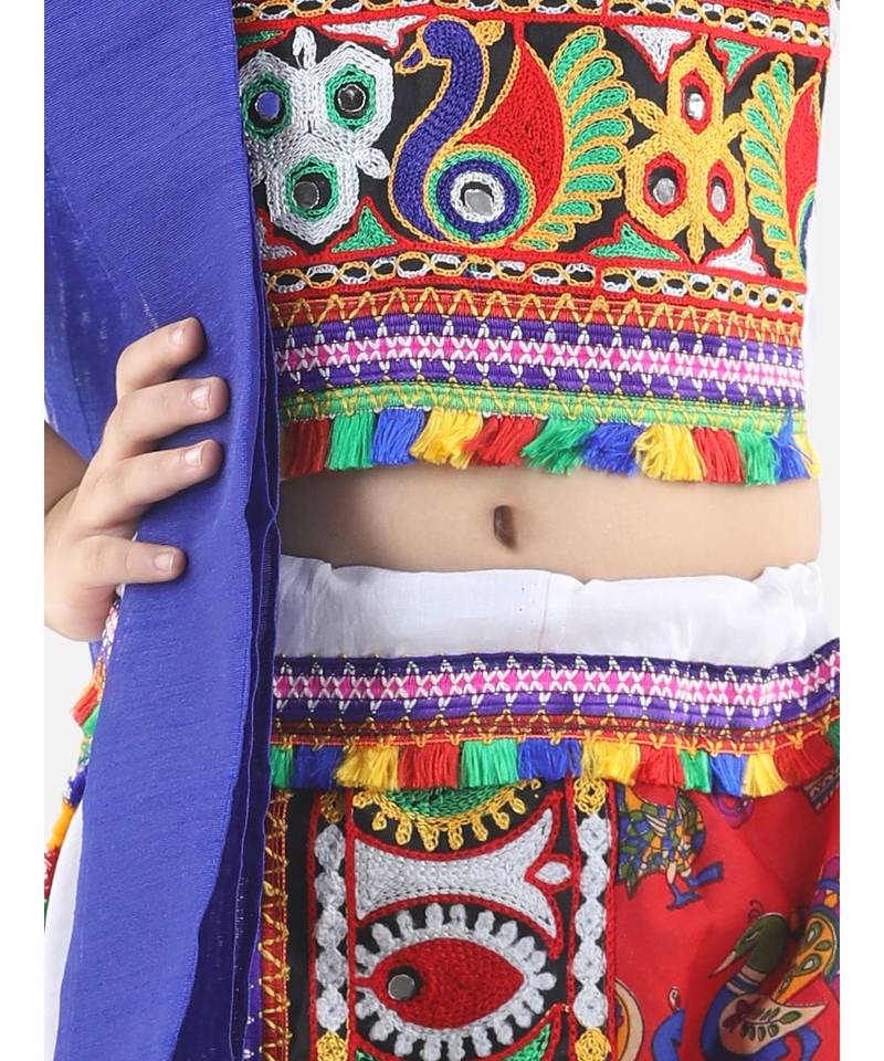 White  Double Panel Cotton Chaniya Choli