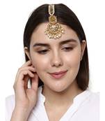 Gold stone antique gold Alloy  Maang tikka